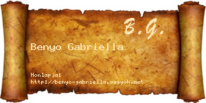 Benyo Gabriella névjegykártya